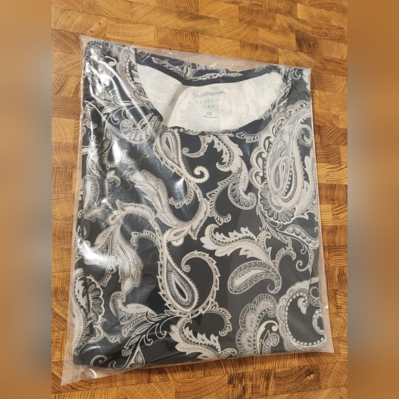 Croft & Barrow Classic Tee Size 3X. Plus Size. 3/4 Sleeve T-shirt. Paisley - Picture 9 of 9